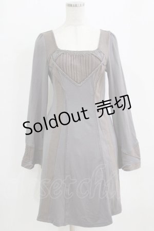 画像: OZZ ANGELO / レースラインワンピース  グレー H-26-02-11-022-OO-OP-AK-ZH