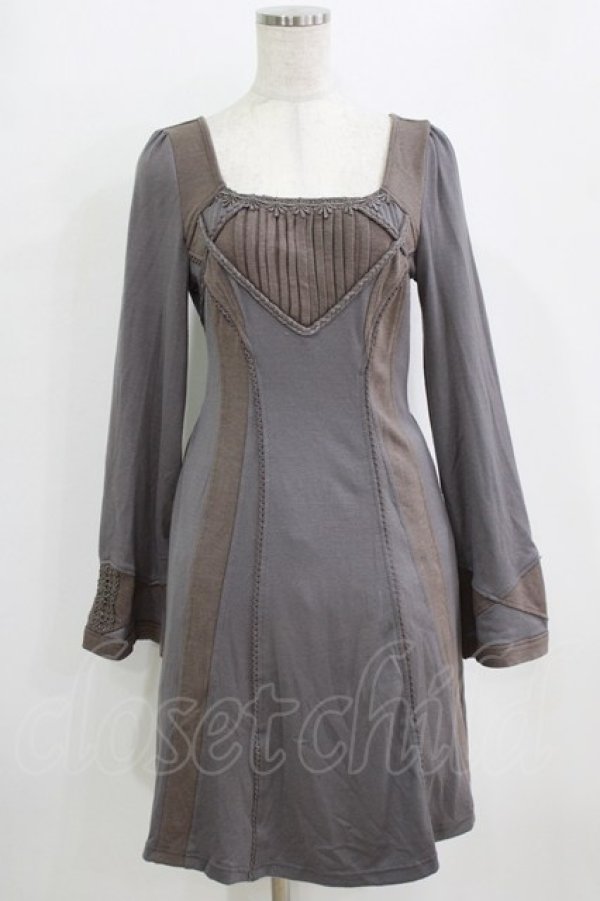 画像1: OZZ ANGELO / レースラインワンピース  グレー H-26-02-11-022-OO-OP-AK-ZH (1)