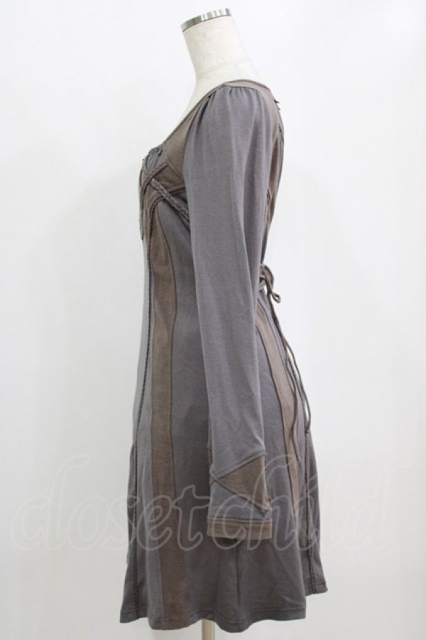 画像2: OZZ ANGELO / レースラインワンピース  グレー H-26-02-11-022-OO-OP-AK-ZH (2)