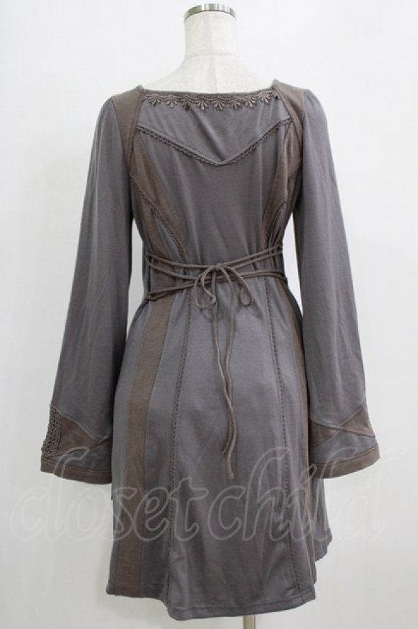 画像3: OZZ ANGELO / レースラインワンピース  グレー H-26-02-11-022-OO-OP-AK-ZH (3)