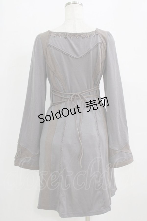 画像3: OZZ ANGELO / レースラインワンピース  グレー H-26-02-11-022-OO-OP-AK-ZH (3)