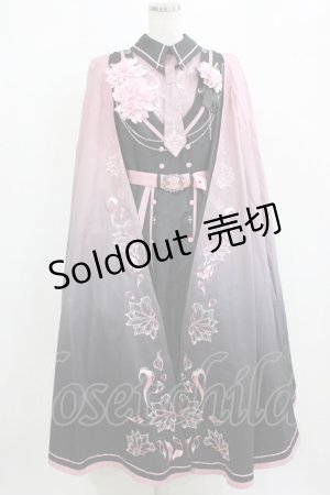 画像: 春 （海外ロリータブランド） / 譚英戦姫ワンピースセット L ブラック/ピンク H-26-02-12-001-GO-OP-NS-ZH