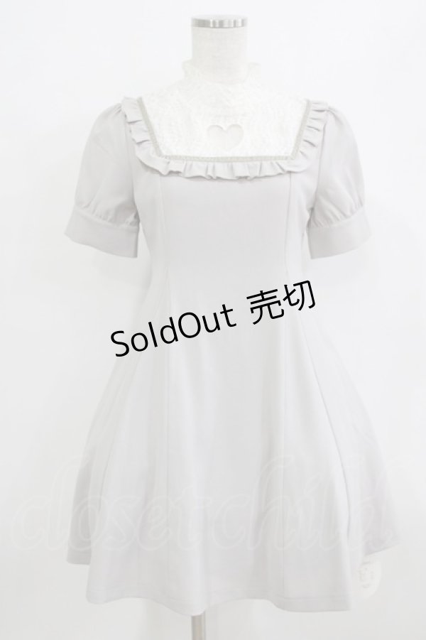画像1: mon lily / ハートくりぬきワンピース M グレー H-26-02-12-025-LO-OP-NS-ZH (1)