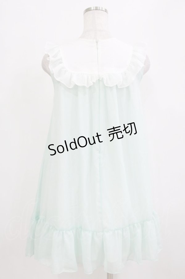 画像3: mon lily / シフォンワンピース M ミント H-26-02-12-030-LO-OP-NS-ZH (3)