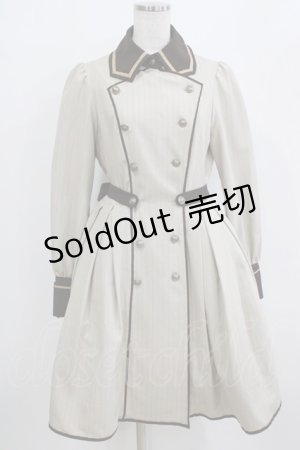 画像: Innocent World / ストライプコートワンピース M/92cm丈 ミルクティ H-26-02-12-032-IW-OP-NS-ZH