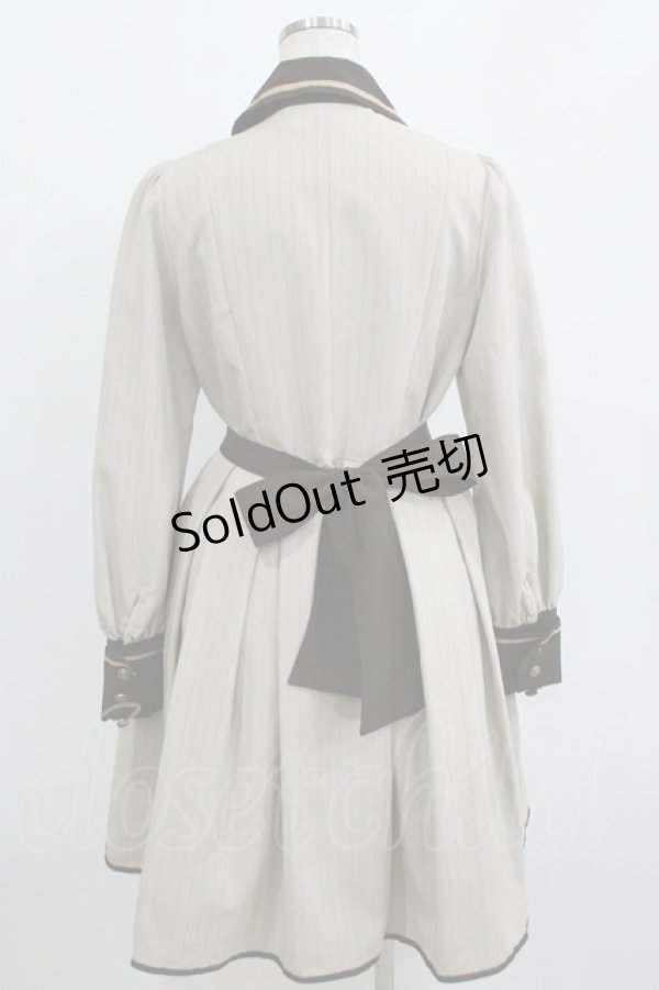 画像3: Innocent World / ストライプコートワンピース M/92cm丈 ミルクティ H-26-02-12-032-IW-OP-NS-ZH (3)