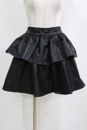 画像: axes femme POETIQUE / フェイクレザーフリルスカート M ブラック H-26-02-12-033-AX-SK-NS-ZH