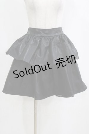 画像: axes femme POETIQUE / フェイクレザーフリルスカート M ブラック H-26-02-12-033-AX-SK-NS-ZH