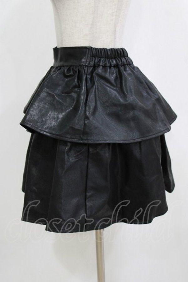 画像2: axes femme POETIQUE / フェイクレザーフリルスカート M ブラック H-26-02-12-033-AX-SK-NS-ZH (2)