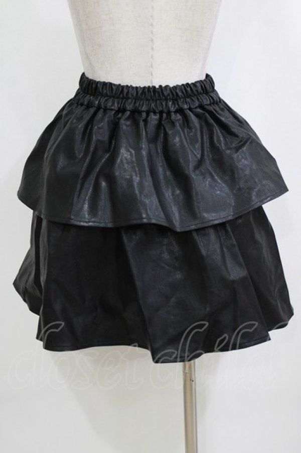 画像3: axes femme POETIQUE / フェイクレザーフリルスカート M ブラック H-26-02-12-033-AX-SK-NS-ZH (3)