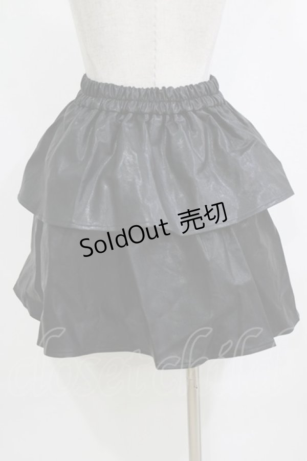 画像3: axes femme POETIQUE / フェイクレザーフリルスカート M ブラック H-26-02-12-033-AX-SK-NS-ZH (3)