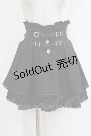 画像: LIZ LISA / 2連リボンベルトスカパン M ブラック H-26-02-12-034-LO-PA-YZ-ZH