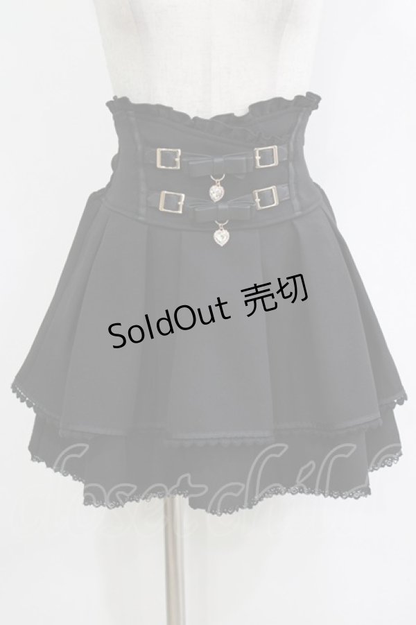 画像1: LIZ LISA / 2連リボンベルトスカパン M ブラック H-26-02-12-034-LO-PA-YZ-ZH (1)