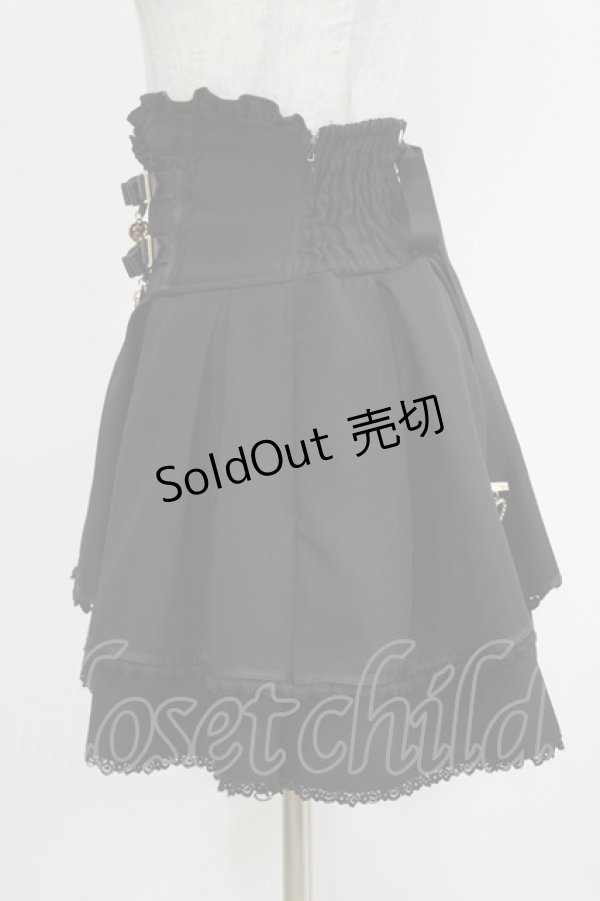 画像2: LIZ LISA / 2連リボンベルトスカパン M ブラック H-26-02-12-034-LO-PA-YZ-ZH (2)