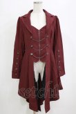 画像1: axes femme POETIQUE / 燕尾デザインロングジャケット M ワイン H-26-02-12-036-AX-JA-NS-ZH (1)