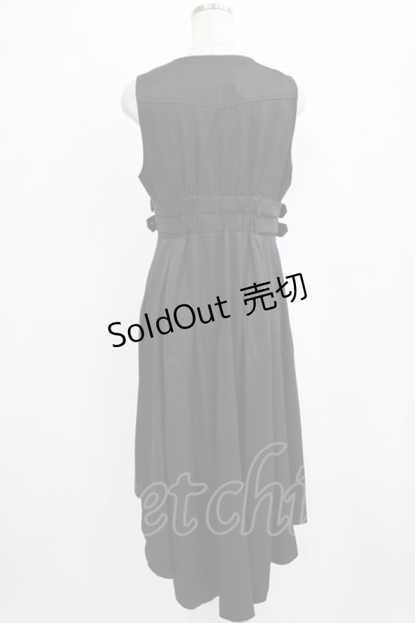 画像3: NIBBLE POISON / ベルトデザインロングベスト M ブラック H-26-02-12-037-0-JA-NS-ZH (3)