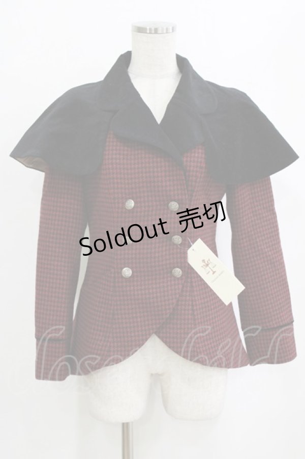 画像1: Victorian maiden / ヴィクトリアンベルベットノーブルジャケット Free 千鳥ボルドー H-26-02-12-039-CL-JA-NS-ZH (1)