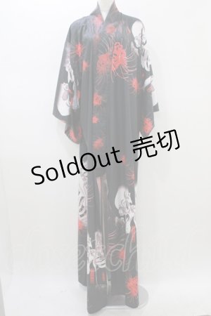 画像: Royal Princess Alice / 新がしゃどくろ浴衣 Free ブラック H-26-02-12-040-LO-OP-NS-ZH