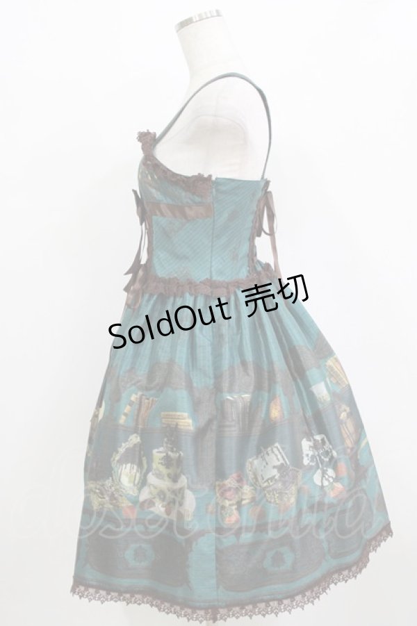 画像2: ALICE and the PIRATES / CHOcOlate addiction 〜with your SweEt Memories〜柄ジャンパースカート Free エメラルド H-26-02-12-003-PA-OP-NS-ZH (2)