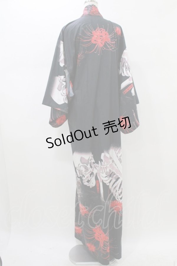 画像2: Royal Princess Alice / 新がしゃどくろ浴衣 Free ブラック H-26-02-12-040-LO-OP-NS-ZH (2)