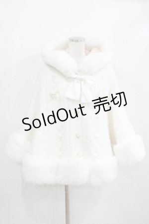 画像: Amavel / ハートケーブルニットファーポンチョ Free オフ H-26-02-12-043-CA-CO-NS-ZH