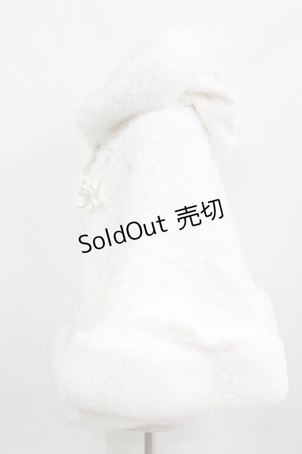 画像2: Amavel / ハートケーブルニットファーポンチョ Free オフ H-26-02-12-043-CA-CO-NS-ZH (2)