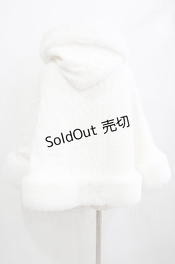 画像3: Amavel / ハートケーブルニットファーポンチョ Free オフ H-26-02-12-043-CA-CO-NS-ZH (3)