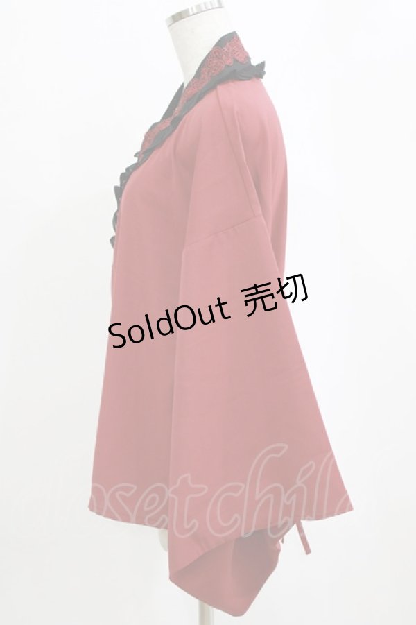 画像2: Chalmiere / 和風ブラウス M ワイン H-26-02-12-044-0-BL-NS-ZH (2)