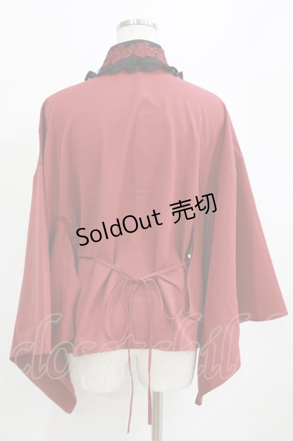 画像3: Chalmiere / 和風ブラウス M ワイン H-26-02-12-044-0-BL-NS-ZH (3)