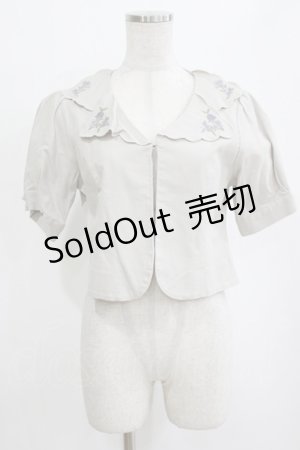 画像: an another angelus / ハンカチ刺繍開衿ジャケット Free L/GRAY H-26-02-12-045-CA-JA-NS-ZH