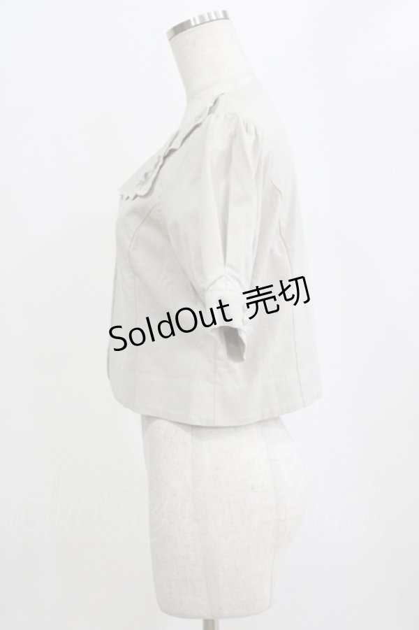 画像2: an another angelus / ハンカチ刺繍開衿ジャケット Free L/GRAY H-26-02-12-045-CA-JA-NS-ZH (2)