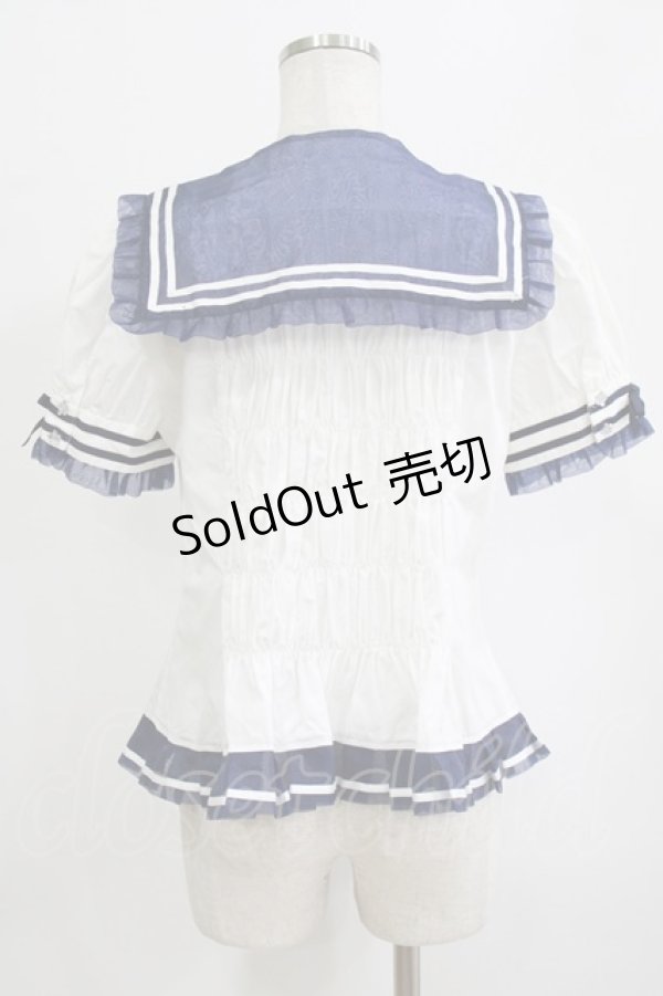 画像3: Angelic Pretty / フェアリーマリンブラウス Free オフ/ネイビー H-26-02-12-048-AP-BL-NS-ZH (3)