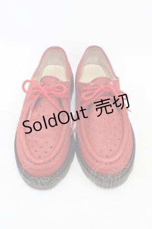 画像: PINK HOUSE / レースアップシューズ L レッド H-26-02-12-1001-LO-SH-NS-ZH