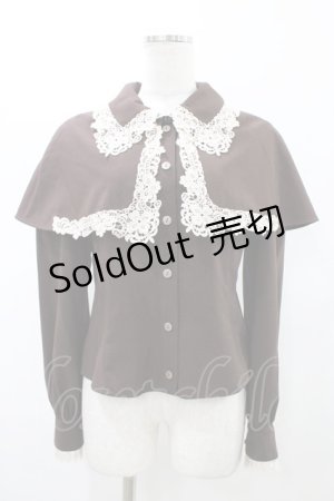 画像: Innocent World / ケープ付きセシルブラウス M ショコラ×ミルクティ/Chocolat×Milk tea H-26-02-12-1038-IW-BL-NS-ZH