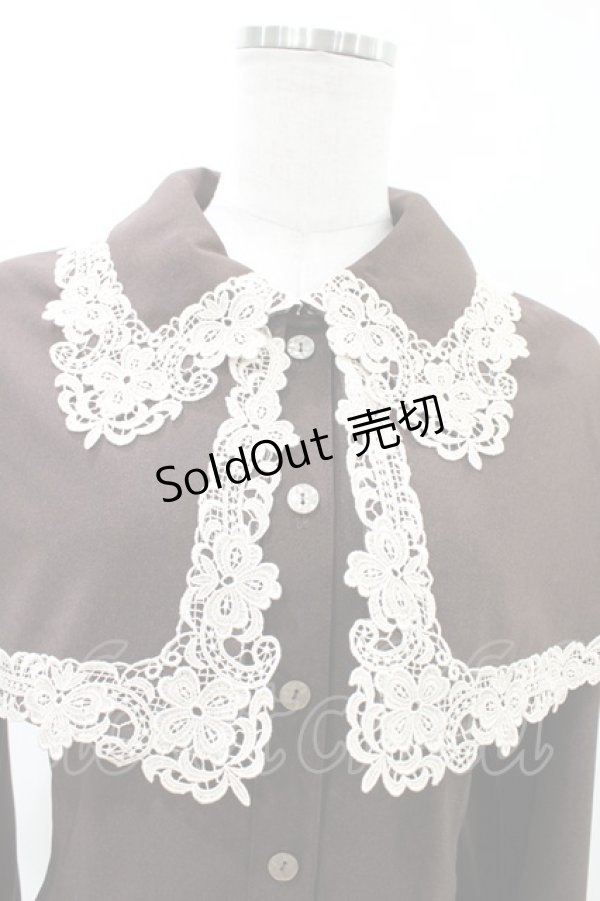 画像4: Innocent World / ケープ付きセシルブラウス M ショコラ×ミルクティ/Chocolat×Milk tea H-26-02-12-1038-IW-BL-NS-ZH (4)