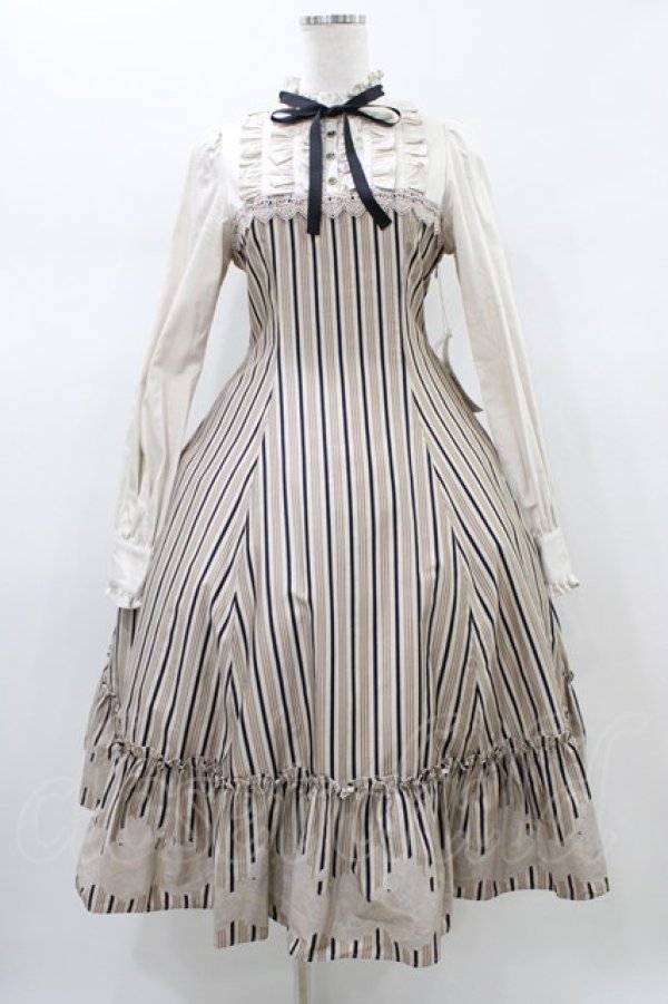 画像1: Victorian maiden / vintageレースレジメンドールドレス Free ミルクティベージュ H-26-02-12-1043-CL-OP-NS-ZH (1)