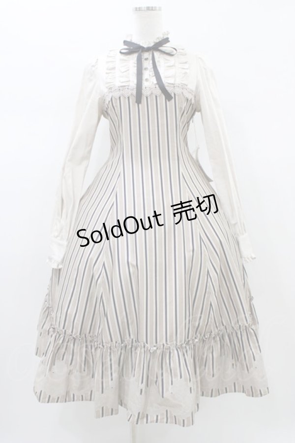 画像1: Victorian maiden / vintageレースレジメンドールドレス Free ミルクティベージュ H-26-02-12-1043-CL-OP-NS-ZH (1)