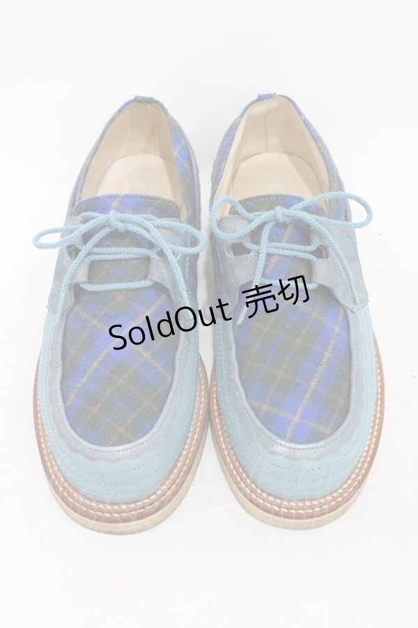 画像1: PINK HOUSE / レースアップシューズ LL ブルー H-26-02-12-1004-LO-SH-NS-ZH (1)