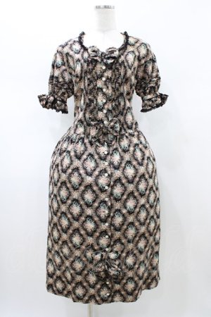 画像: PINK HOUSE / 花柄ワンピース Free ブラック H-26-02-12-1047-LO-OP-NS-ZH