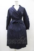 画像1: axes femme / カシュクール襟ワンピース M ネイビー H-26-02-12-1048-AX-OP-NS-ZH (1)