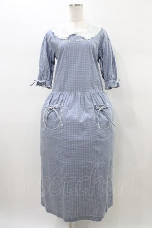 画像: PINK HOUSE / ギンガムチェックワンピース Free ブルー H-26-02-12-1050-LO-OP-NS-ZH