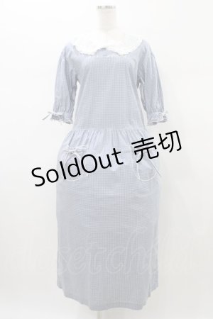 画像: PINK HOUSE / ギンガムチェックワンピース Free ブルー H-26-02-12-1050-LO-OP-NS-ZH