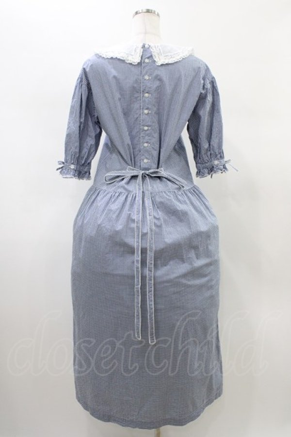 画像2: PINK HOUSE / ギンガムチェックワンピース Free ブルー H-26-02-12-1050-LO-OP-NS-ZH (2)