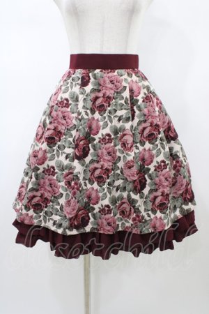 画像: Innocent World / マロニカローズスカート M ボルドー/55cm H-26-02-12-1053-IW-SK-NS-ZH