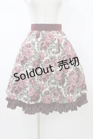 画像: Innocent World / マロニカローズスカート M ボルドー/55cm H-26-02-12-1053-IW-SK-NS-ZH