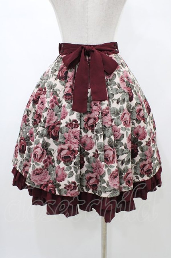 画像2: Innocent World / マロニカローズスカート M ボルドー/55cm H-26-02-12-1053-IW-SK-NS-ZH (2)