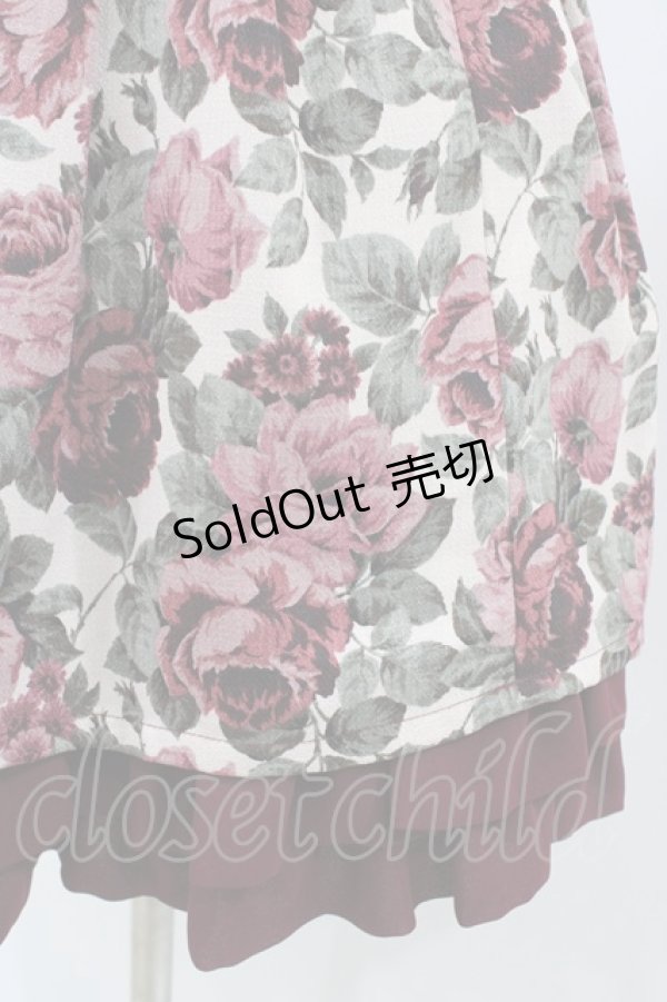 画像3: Innocent World / マロニカローズスカート M ボルドー/55cm H-26-02-12-1053-IW-SK-NS-ZH (3)