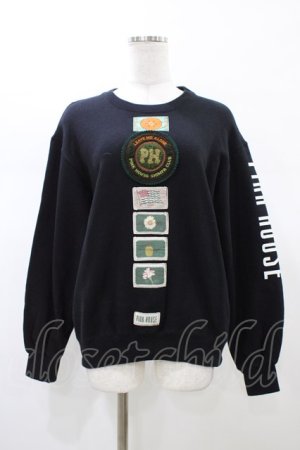 画像: PINK HOUSE / ロゴワッペントレーナー Free ブラック H-26-02-12-1054-LO-TO-NS-ZH