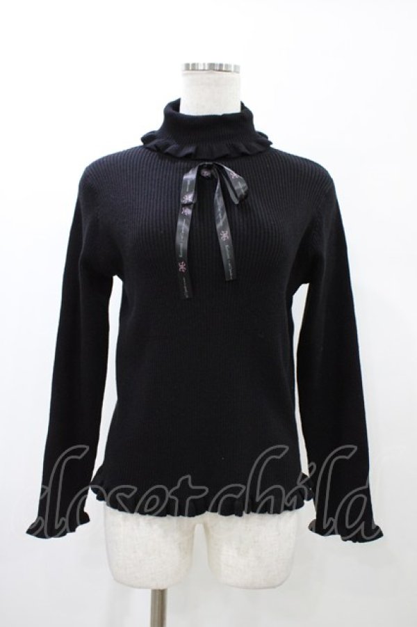 画像1: m petit by misako / サンリオキャラクターズコラボ クロミ ニットプルオーバー M ブラック H-26-02-12-1055-LO-TO-NS-ZH (1)