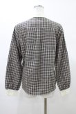 画像2: F i.n.t / プチネクタイ付きクレリックチェックシャツ Free GRAY×BK H-26-02-12-1057-CA-BL-NS-ZH (2)